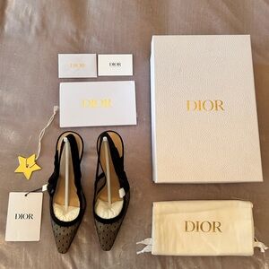 Dior Black Mesh Heels